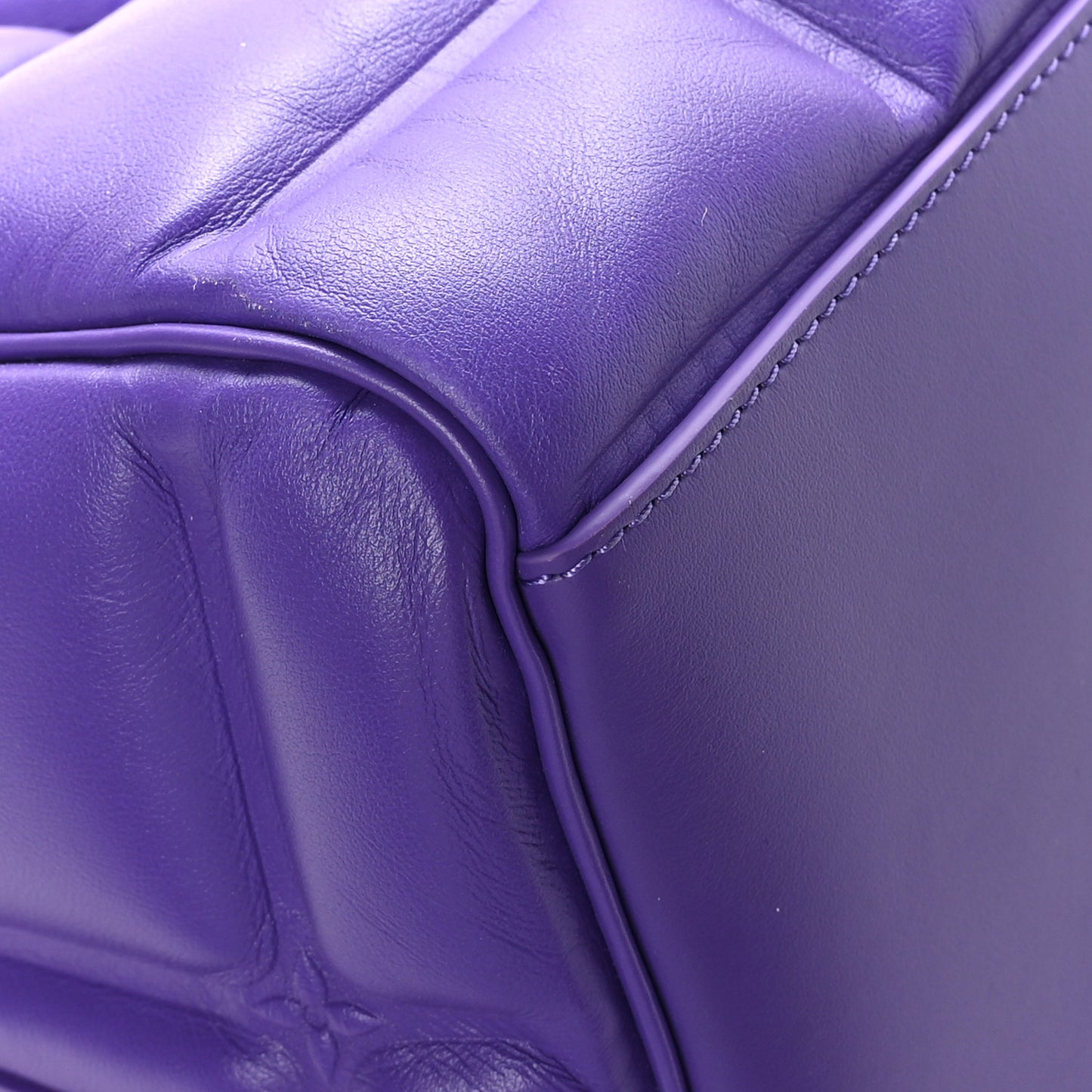 Calfskin Puffy Keepall 50 Bandouliere Violet