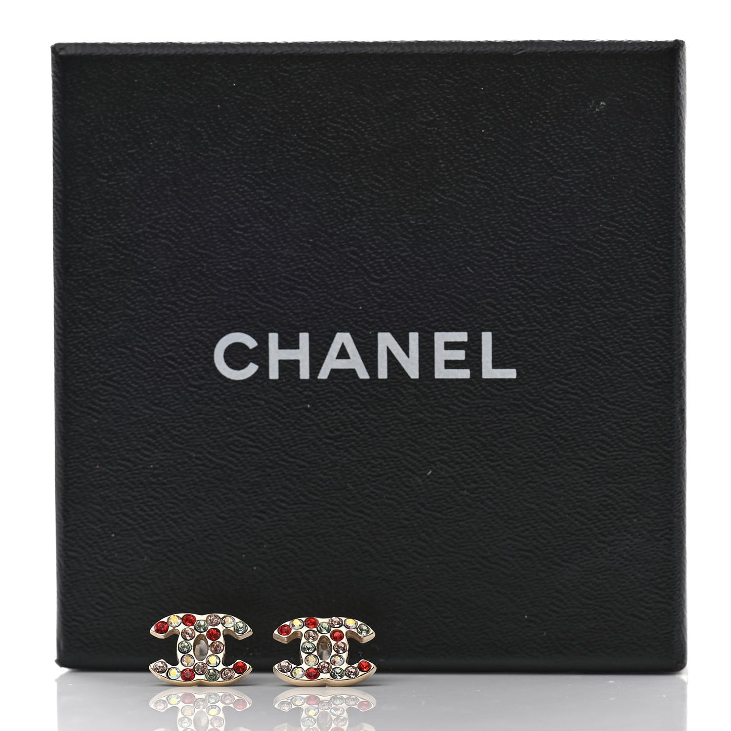 Crystal CC Earrings Gold Multicolor