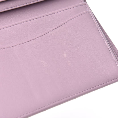 Chanel Lambskin Quilted Yen Wallet Lilac 13 of 14