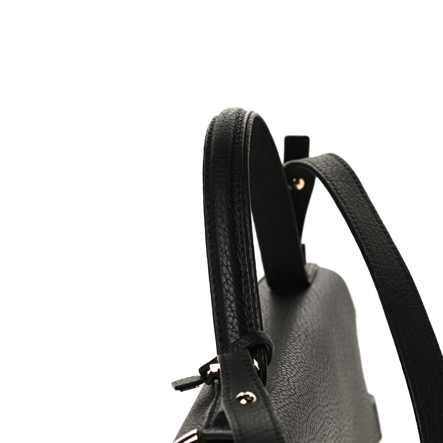Delvaux Grained Calfskin MM Metal Frame Tempete Satchel Black 13 of 14