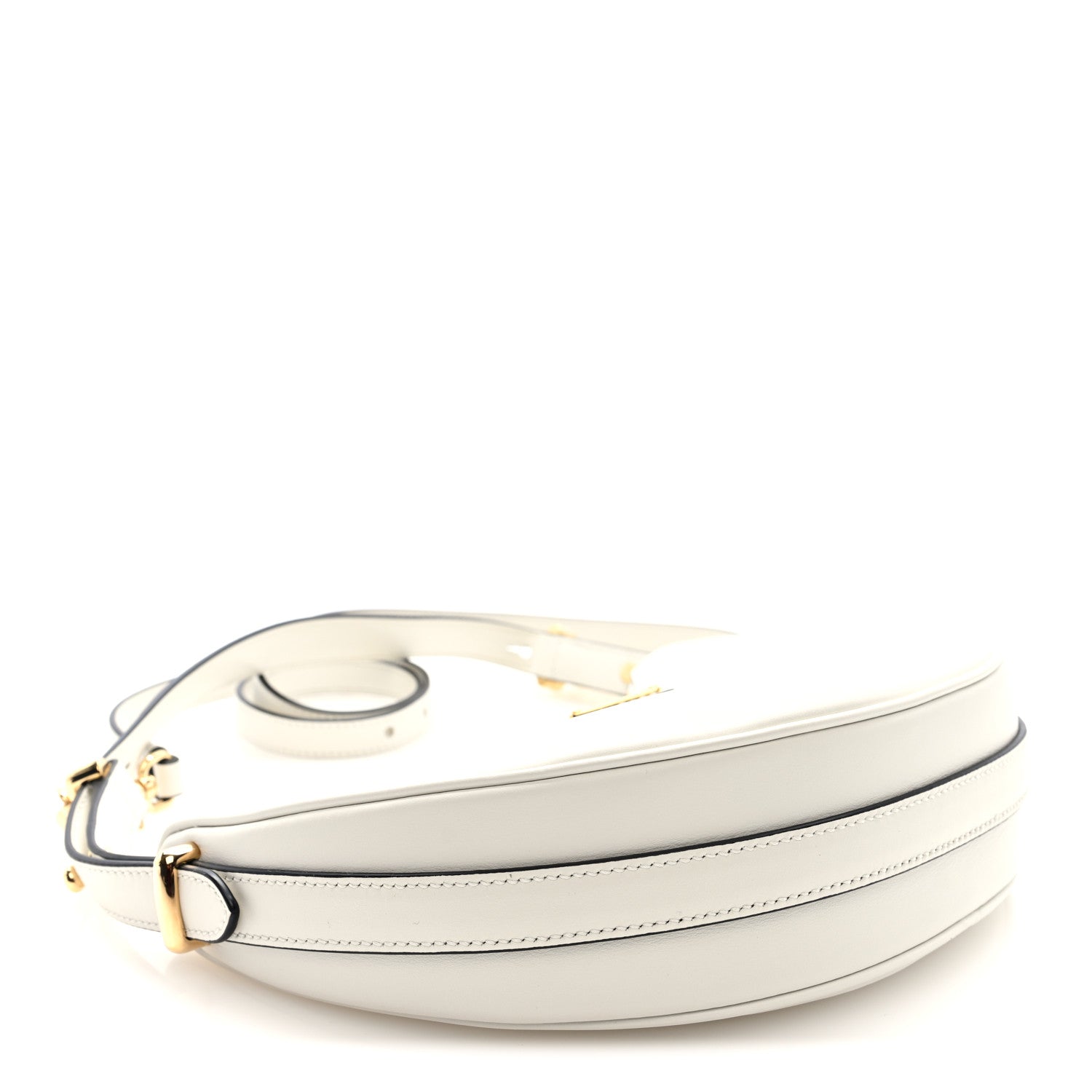Prada Soft Calfskin Arque Shoulder Bag White 4 of 9