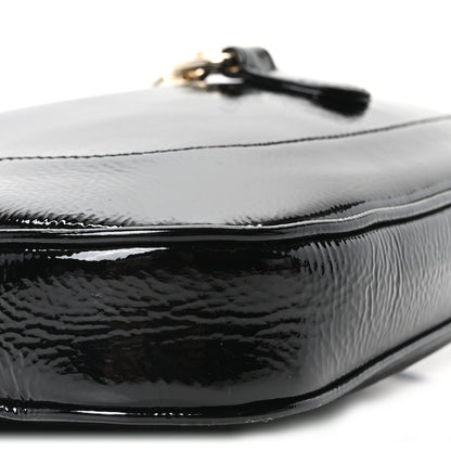 Gucci Patent Calfskin Small Jackie Shoulder Bag Black 9 of 11