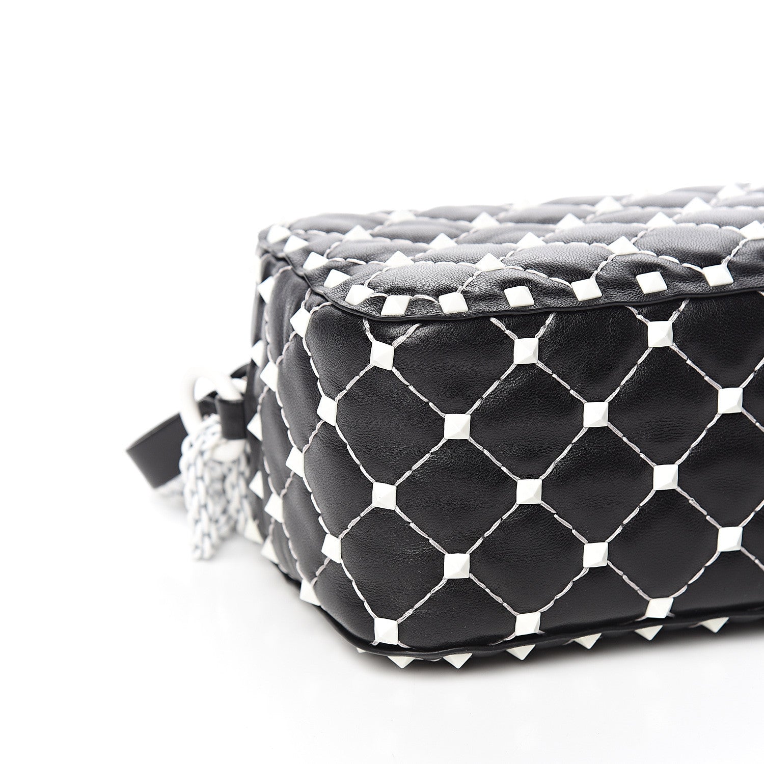 Valentino Garavani Lambskin Free Rockstud Spike Camera Bag Black 6 of 8