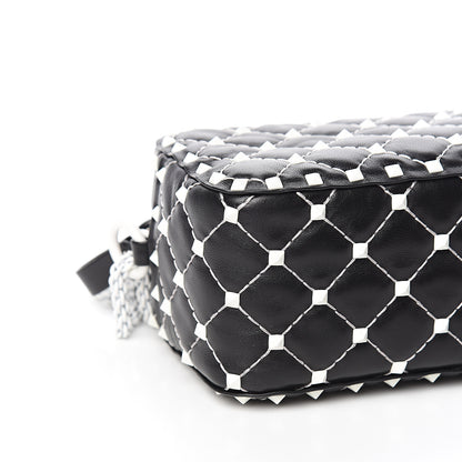 Valentino Garavani Lambskin Free Rockstud Spike Camera Bag Black 6 of 8