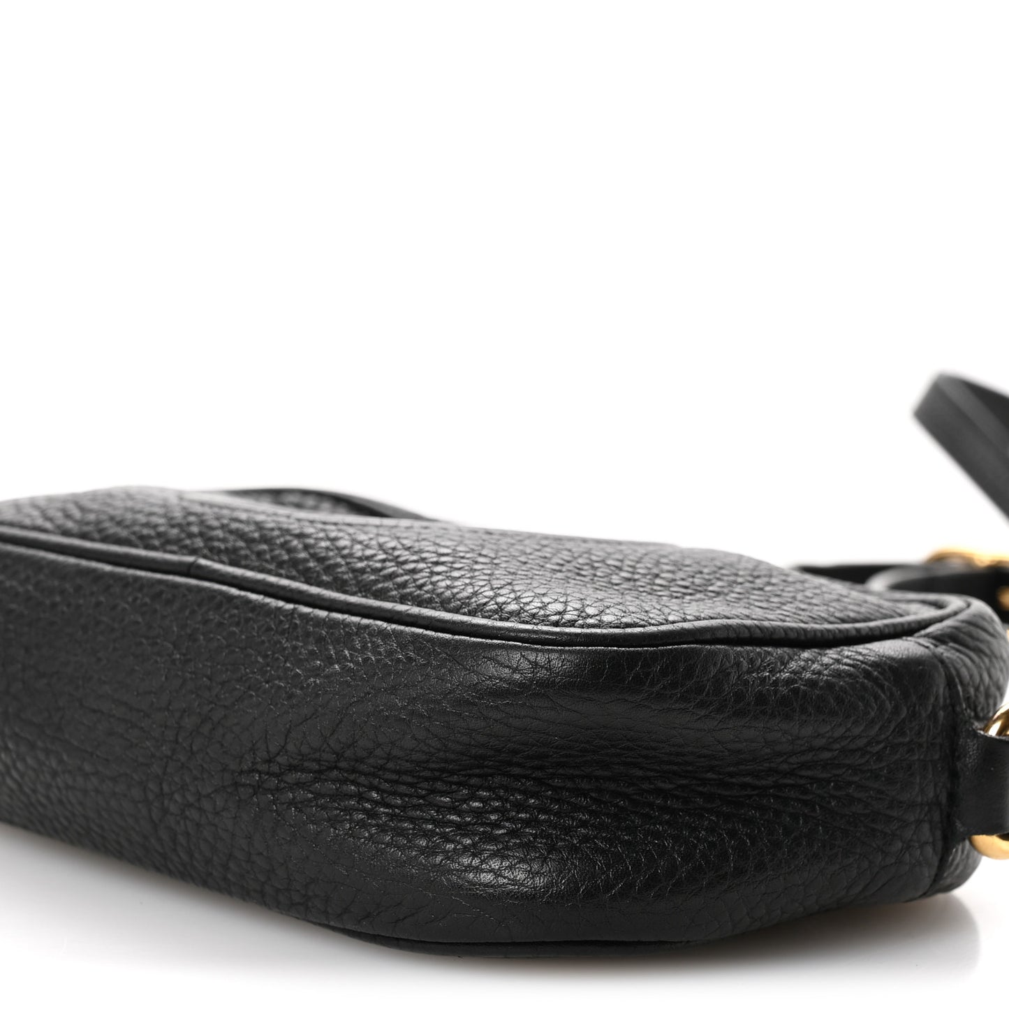 Pebbled Calfskin Mini Soho Disco Bag Black