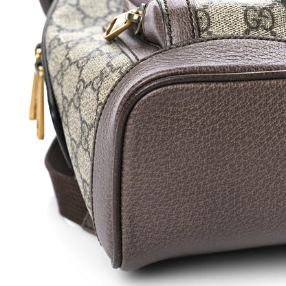 Gucci GG Supreme Monogram Calfskin Web Small Ophidia Day Backpack Beige Ebony New Acero 8 of 10
