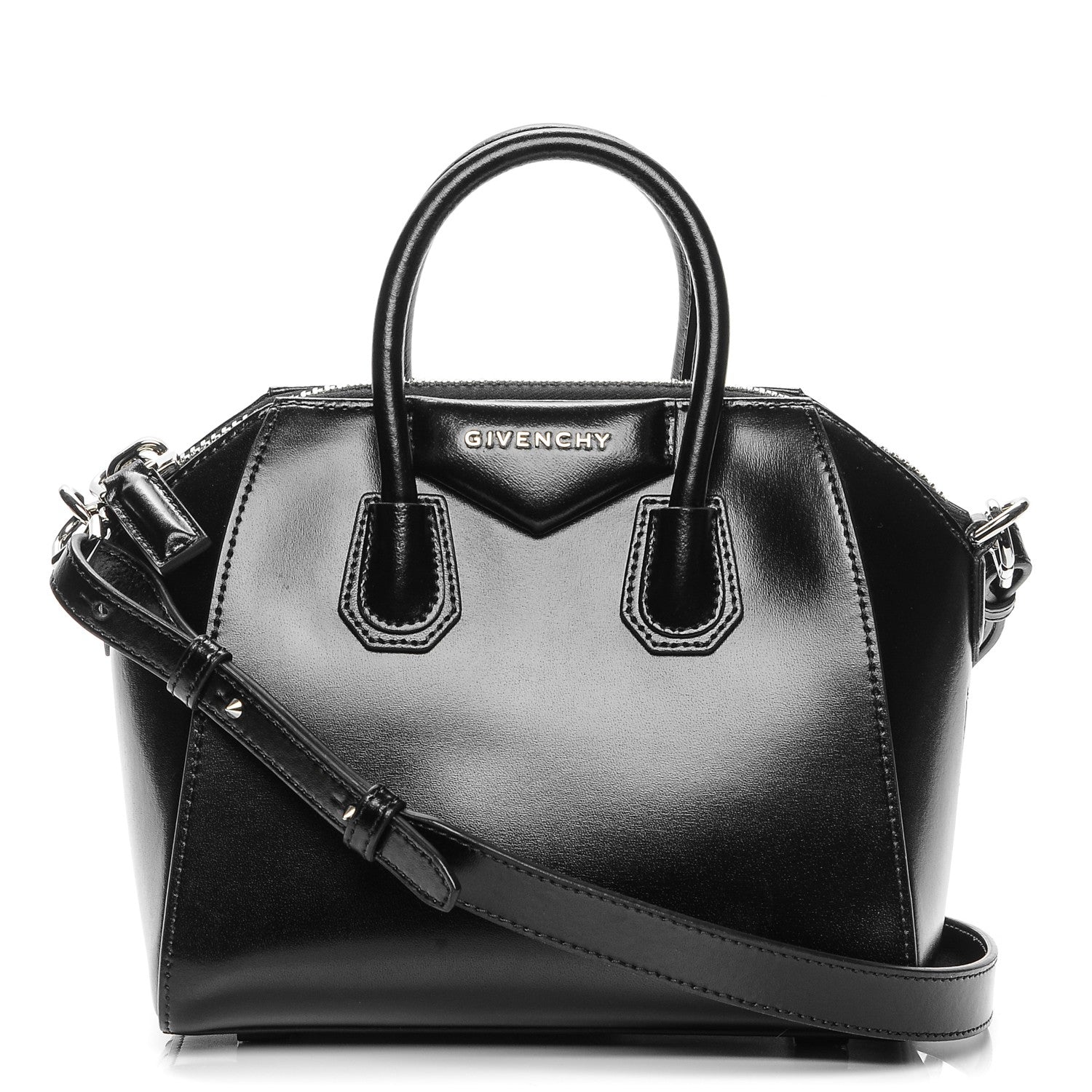 Givenchy Shiny Lord Calfskin Mini Antigona Black 1 of 7