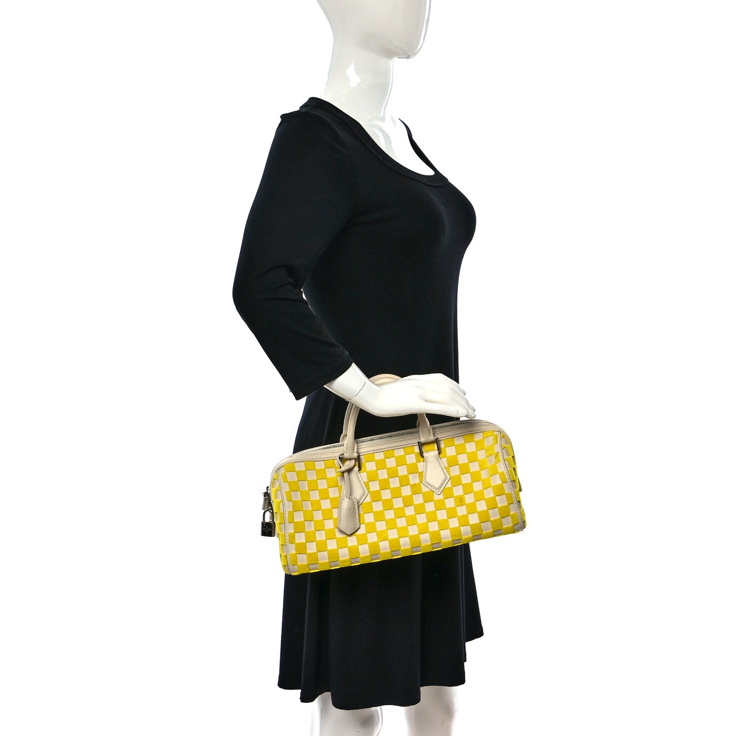 Louis Vuitton Damier Cubic Speedy East West Yellow 2 of 9