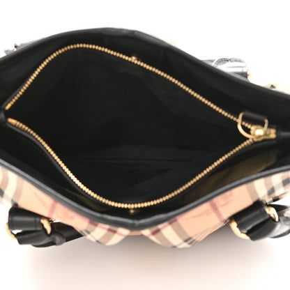 Burberry Haymarket Check Small Northfield Tote Black 6 of 13