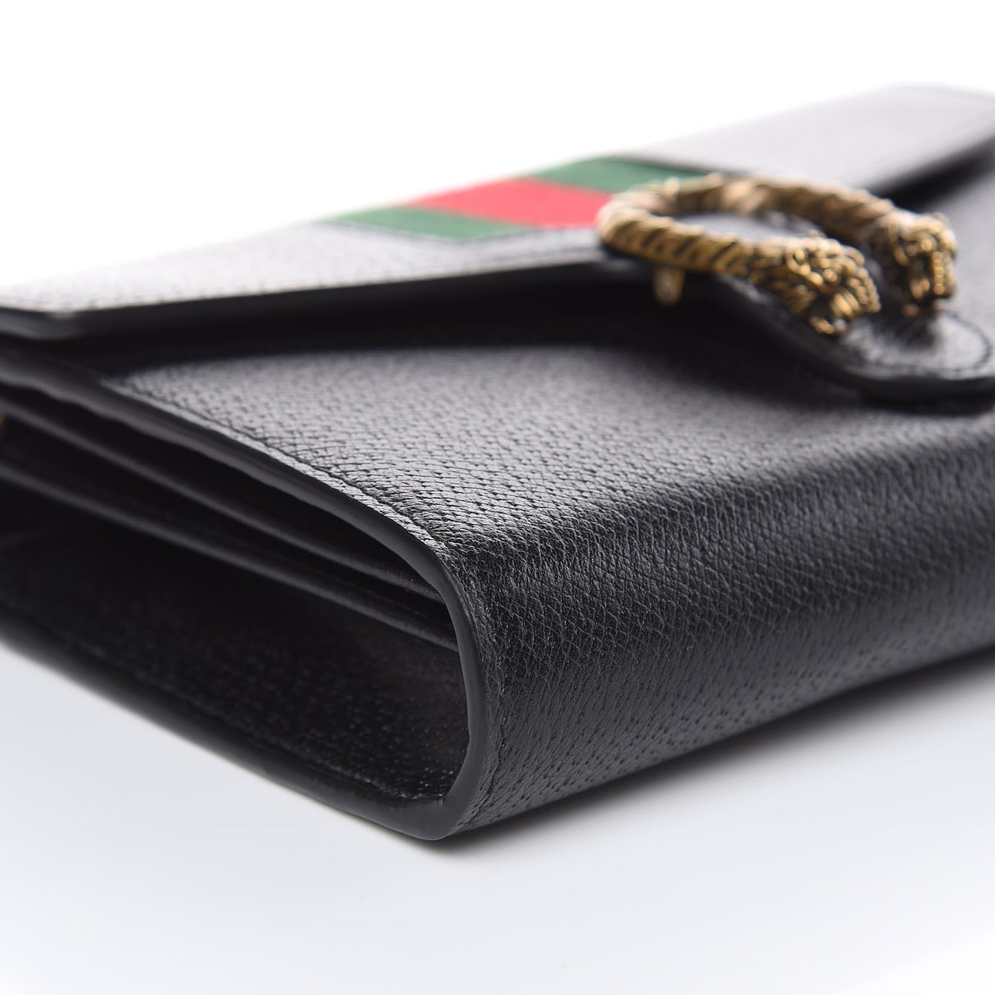Calfskin Web Mini Dionysus Chain Wallet Black