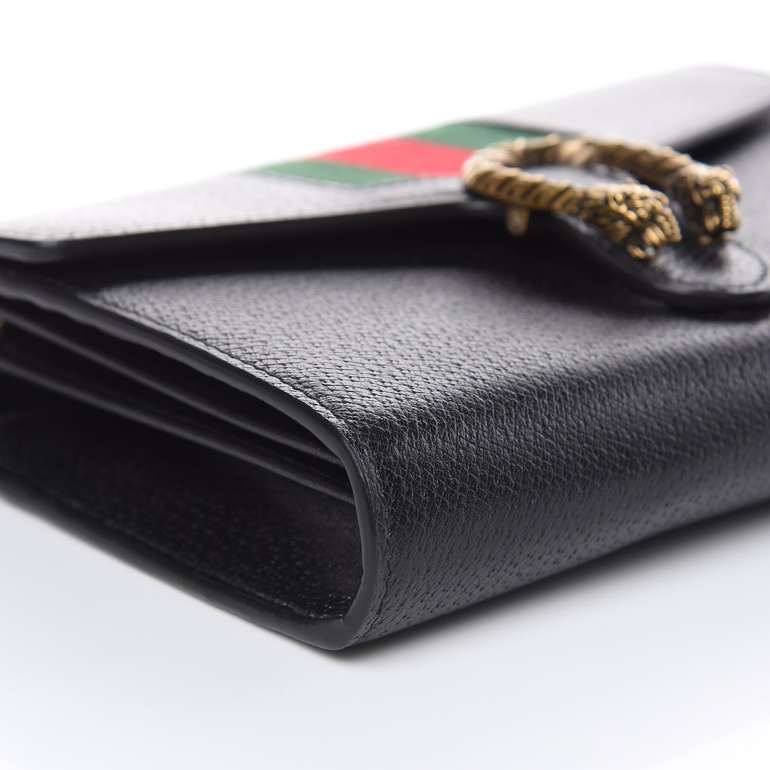 Gucci Calfskin Web Mini Dionysus Chain Wallet Black 8 of 9