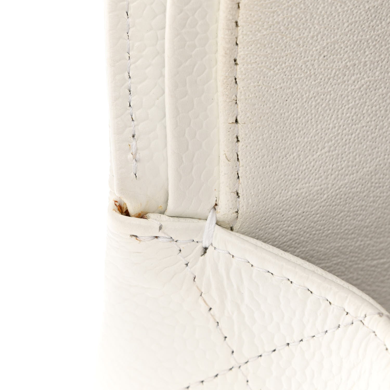 Chanel Caviar Quilted Jumbo Double Flap White 12 of 20