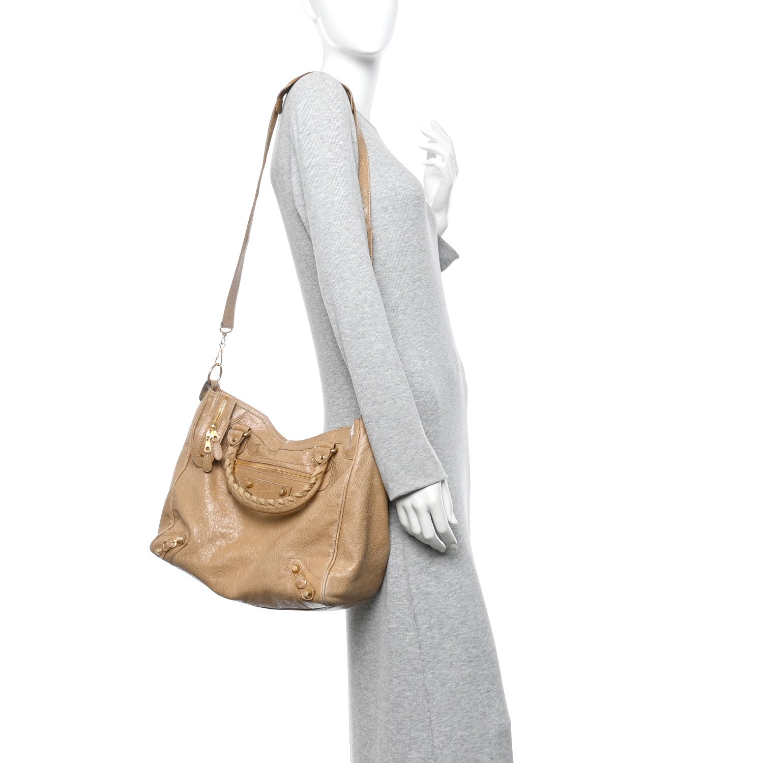 Balenciaga Agneau Giant 12 Gold Hardware Velo  Beige 2 of 10