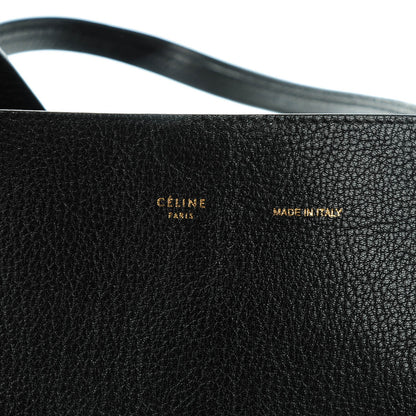 Celine Goatskin Horizontal Zipper Gusset Cabas Black 8 of 8