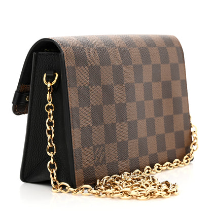 Louis Vuitton Damier Ebene Vavin Chain Wallet Black 3 of 14