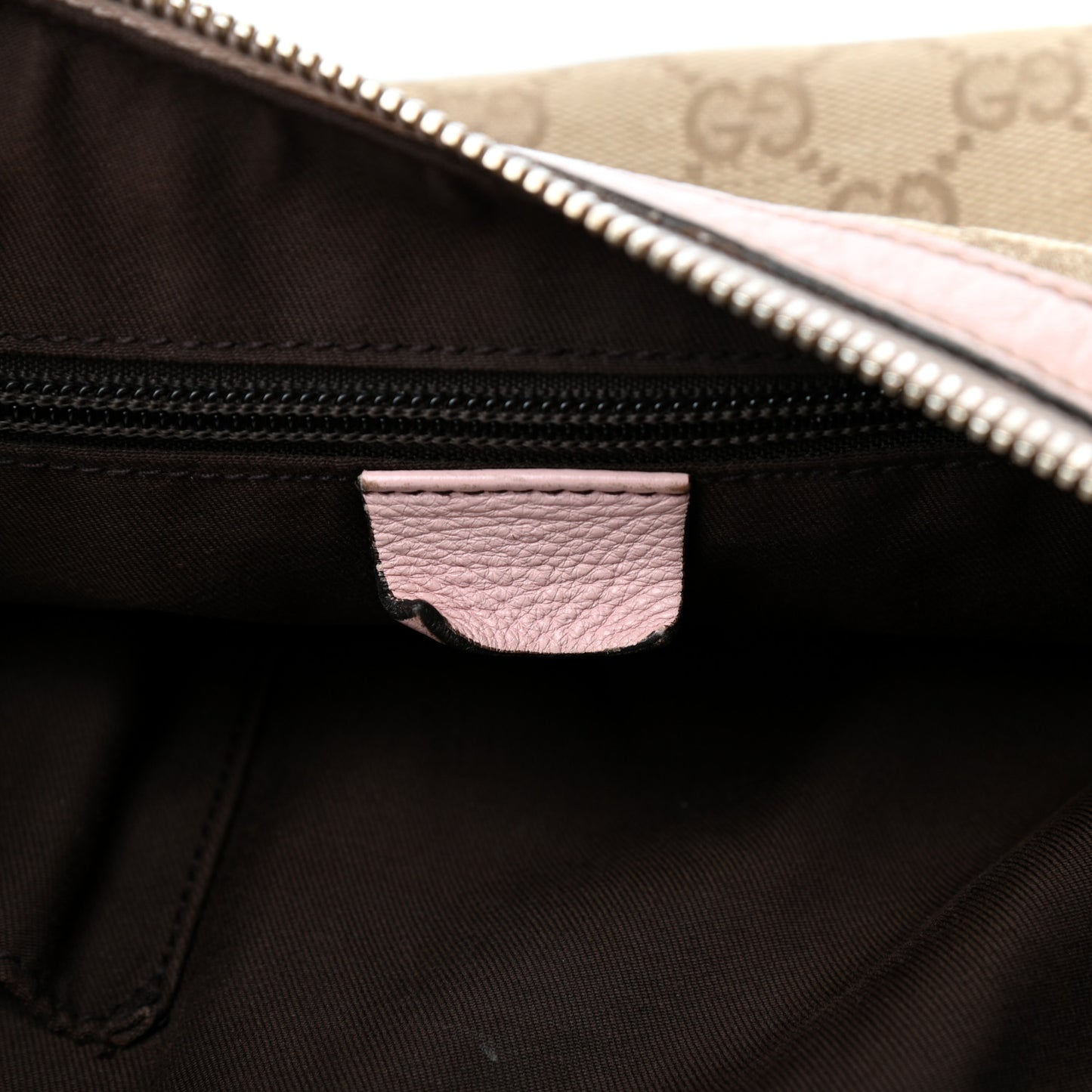 Monogram Web Medium Half Moon Hobo Blue Pink