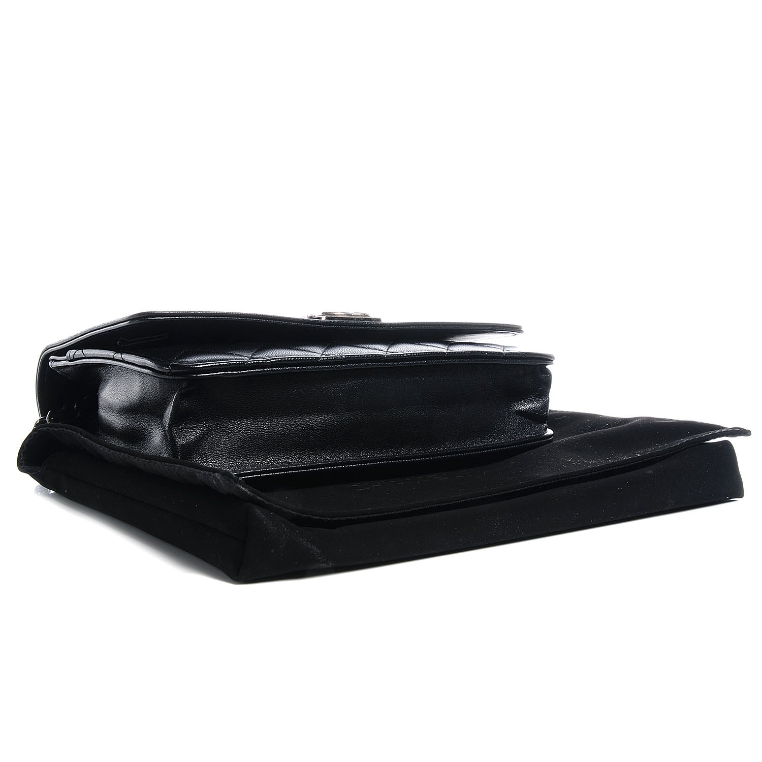 Chanel Lambskin Quilted Boy Wallet On Chain WOC Black 4 of 7