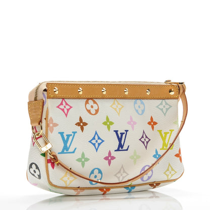 Louis Vuitton Monogram Multicolor Pochette Accessories White 3 of 6