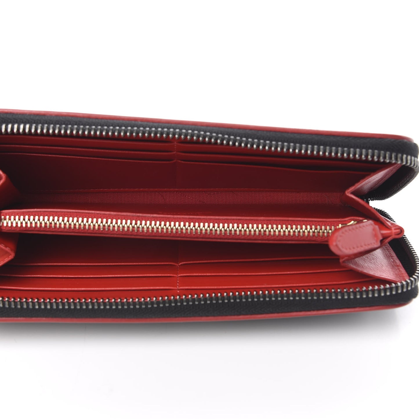 Calfskin Panettone Zip Around Wallet Black