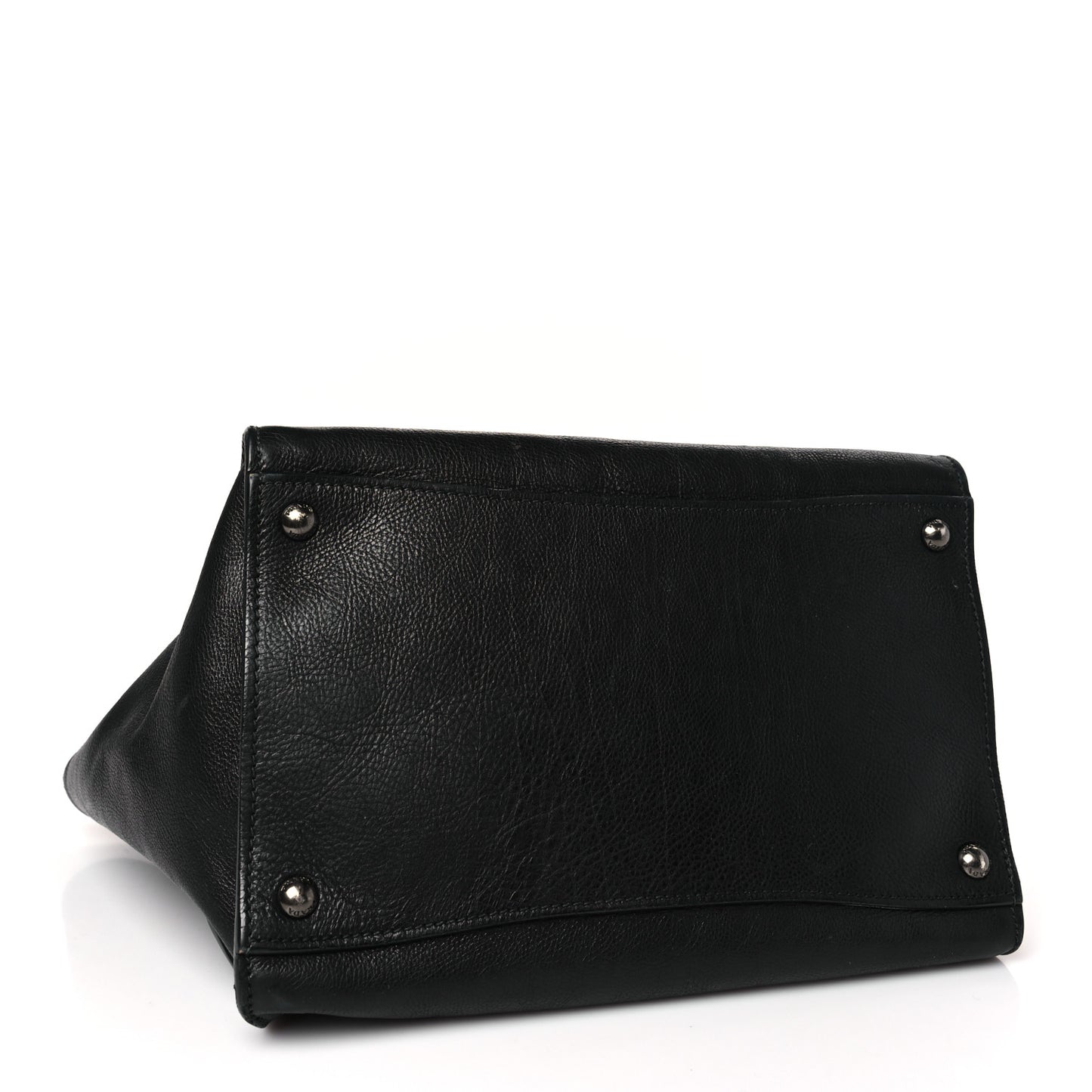 Glace Calf Twin Pocket Tote Black