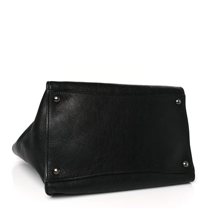 Prada Glace Calf Twin Pocket Tote Black 4 of 9