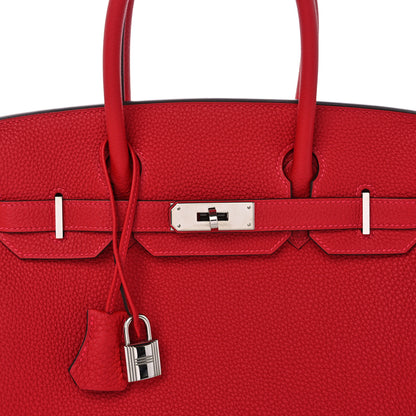 Hermes Togo Verso Birkin 30 Rouge Vif Rouge H 8 of 11