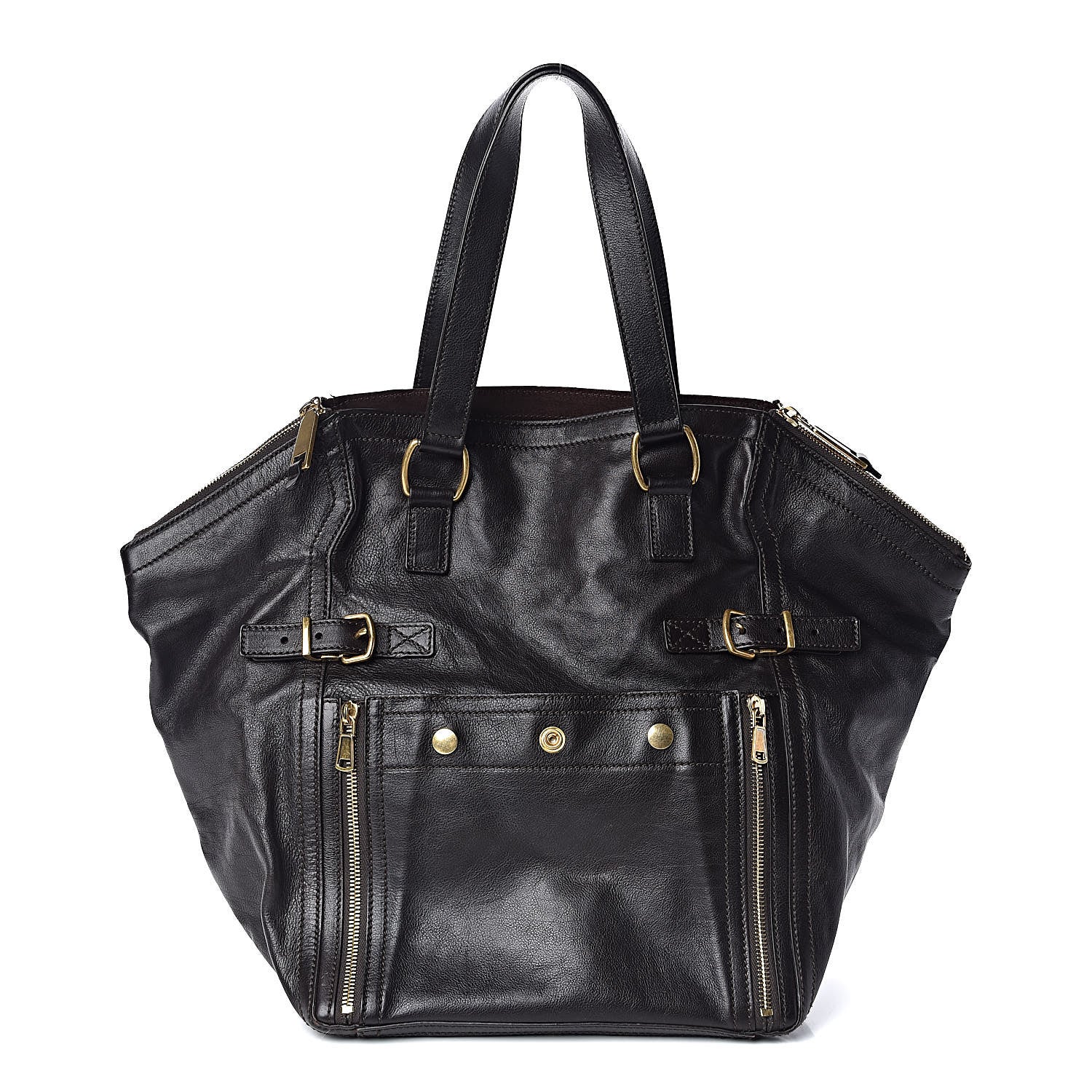 Saint Laurent Calfskin Medium Downtown Brown 1 of 10