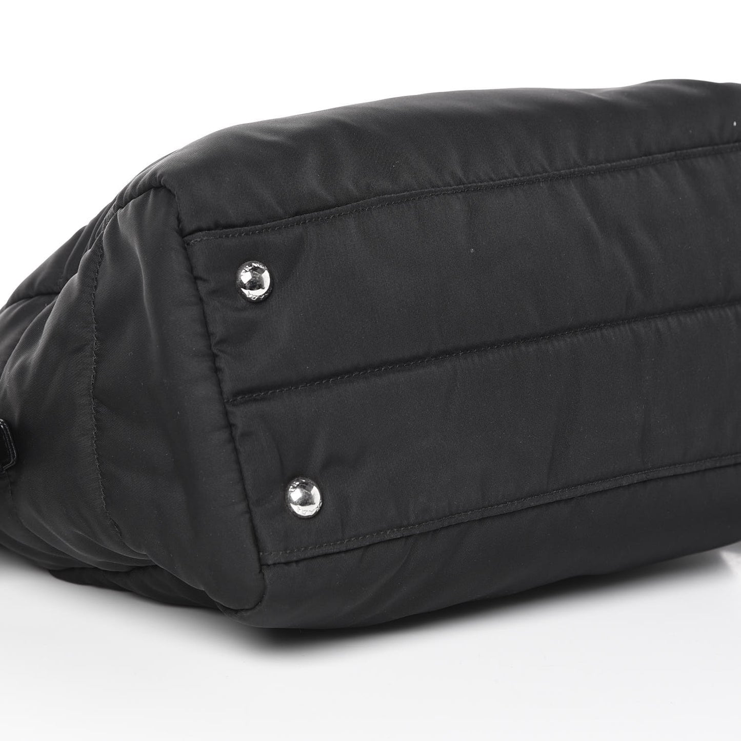 Nylon Tessuto Quilted Bowler Black