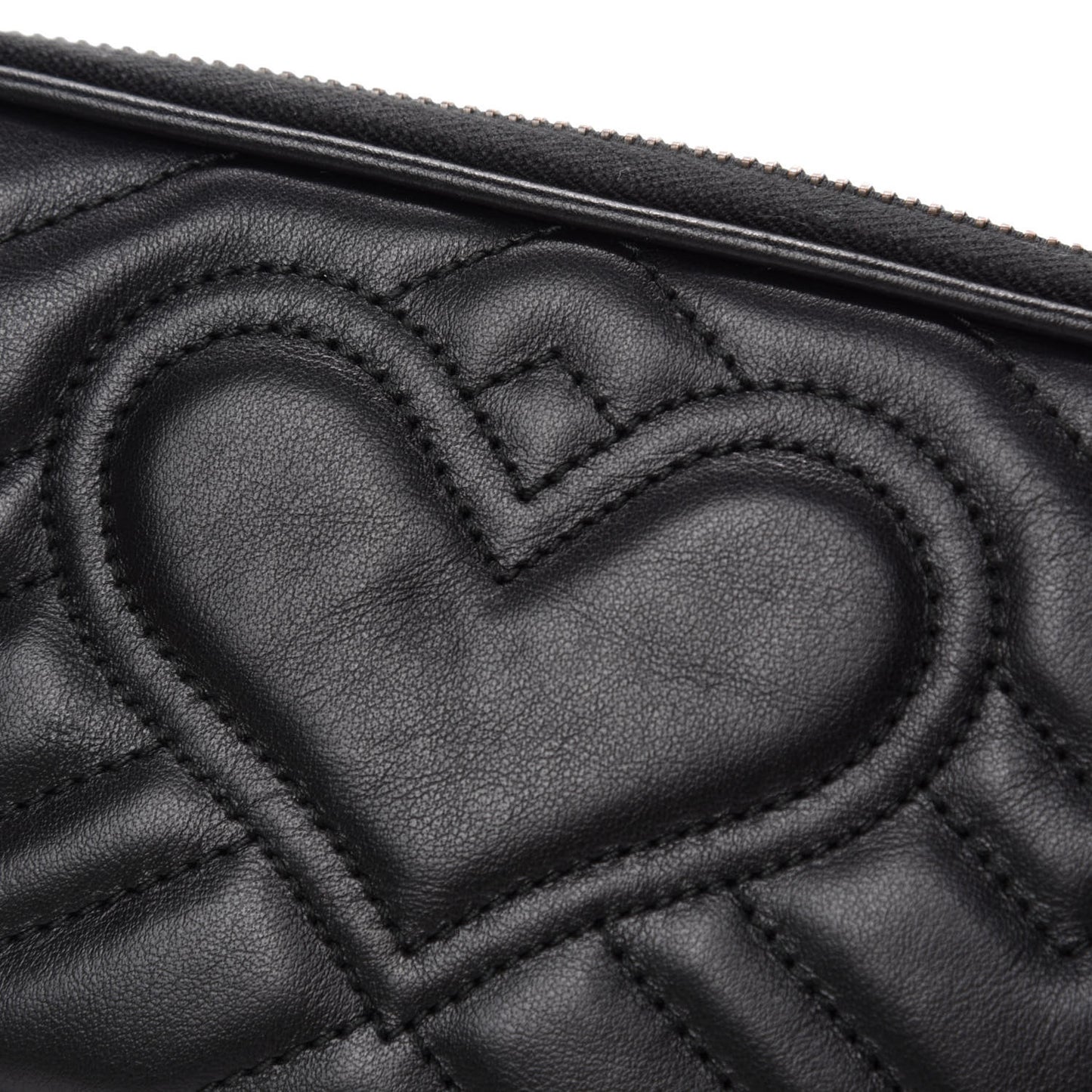 Calfskin Matelasse Mini GG Marmont Chain Crossbody Bag Black