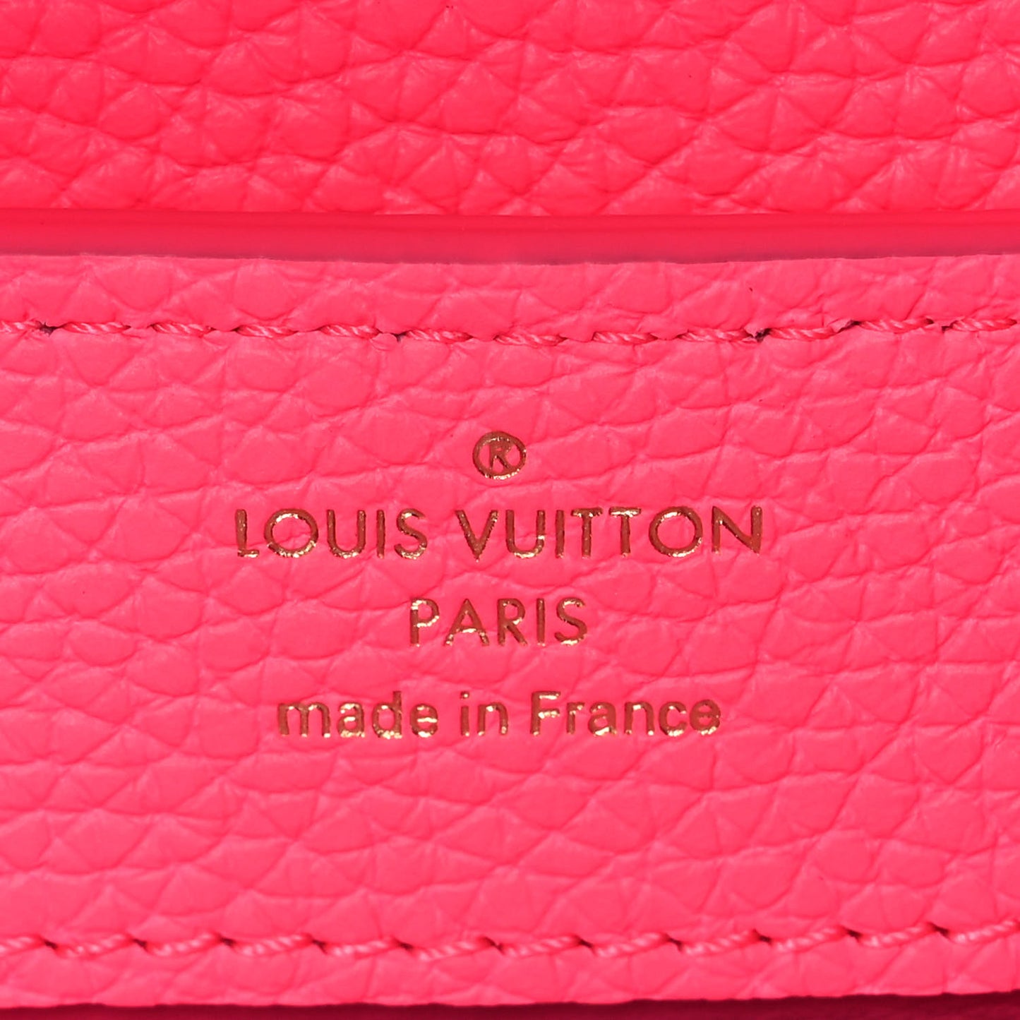 Taurillon Monogram Tuffetage Capucines Mini Fluo Pink