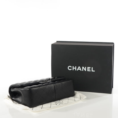 Chanel Lambskin Quilted Jumbo Double Flap So Black 4 of 9
