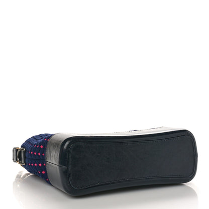 Chanel Wool Calfskin Medium Gabrielle Hobo Navy Pink Black 4 of 9