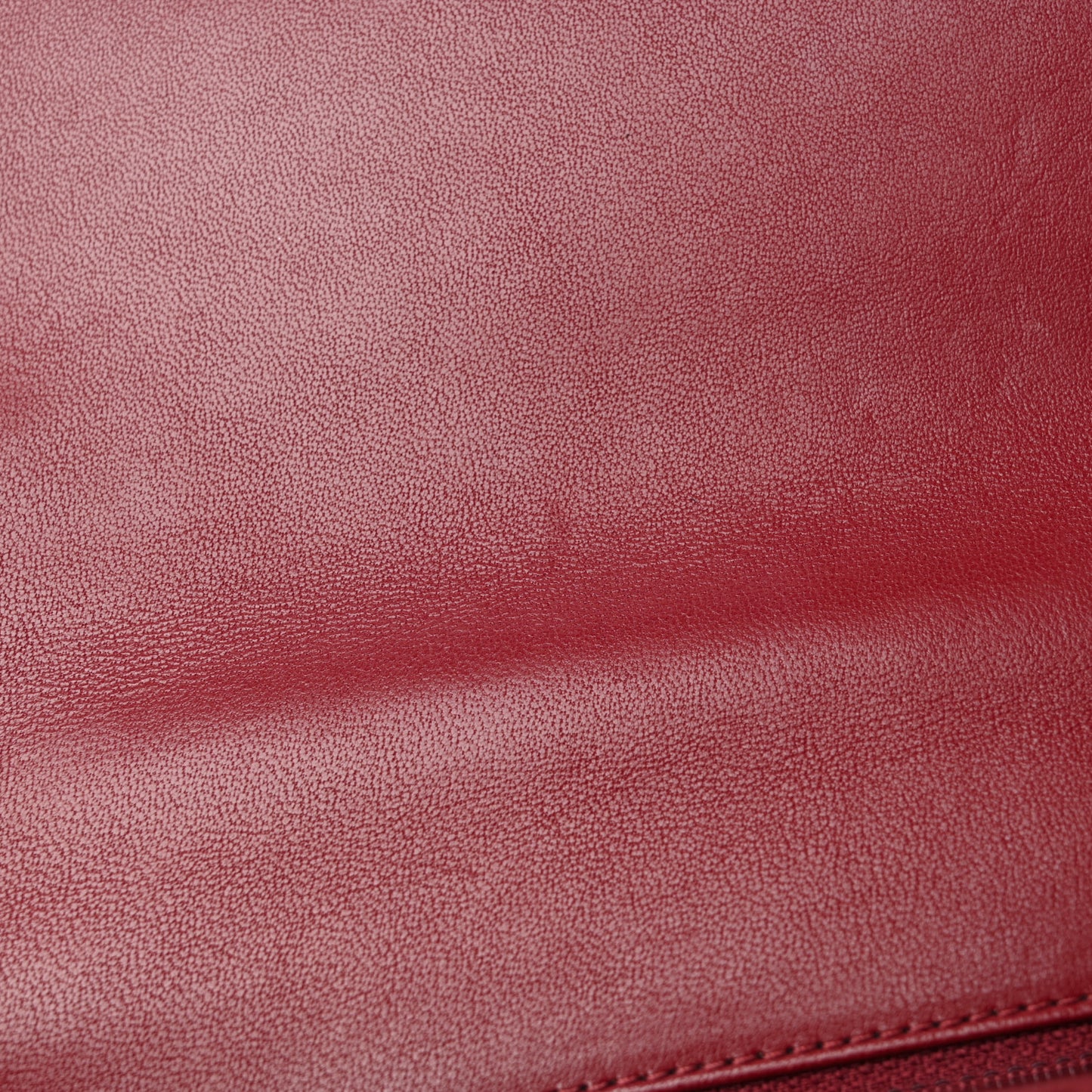 Lambskin Quilted Chain Infinity Top Handle Flap Burgundy