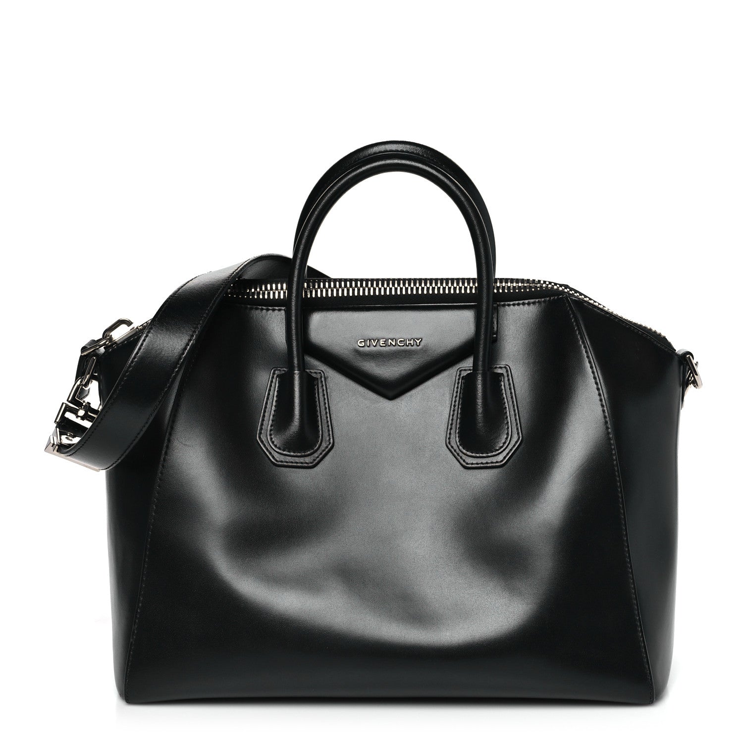 Givenchy Shiny Lord Calfskin Medium Antigona Black 1 of 12