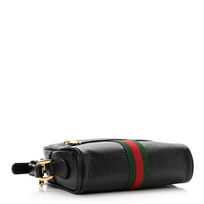 Gucci Calfskin Web Mini Ophidia Shoulder Bag Black 4 of 10