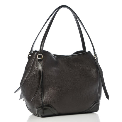 Burberry Grainy Calfskin Small Canterbury Tote Dark Chocolate 3 of 11