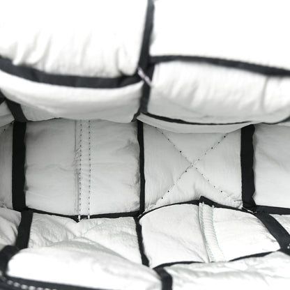 Bottega Veneta Nylon Intrecciato Padded Tech Cassette Bag Black White 6 of 11