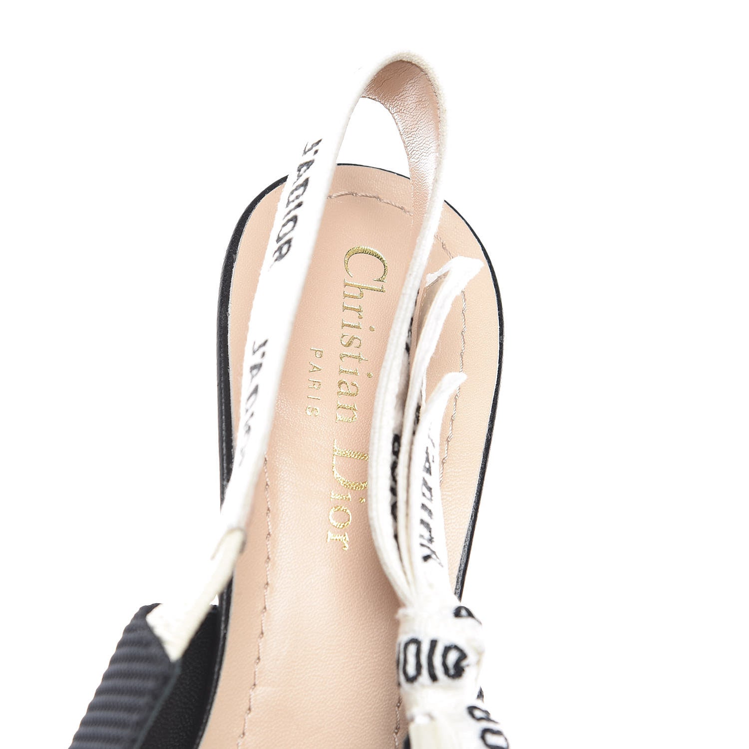 Christian Dior Technical Canvas Ribbon J Adior Slingback 65mm Pumps 39 Black 8 of 9