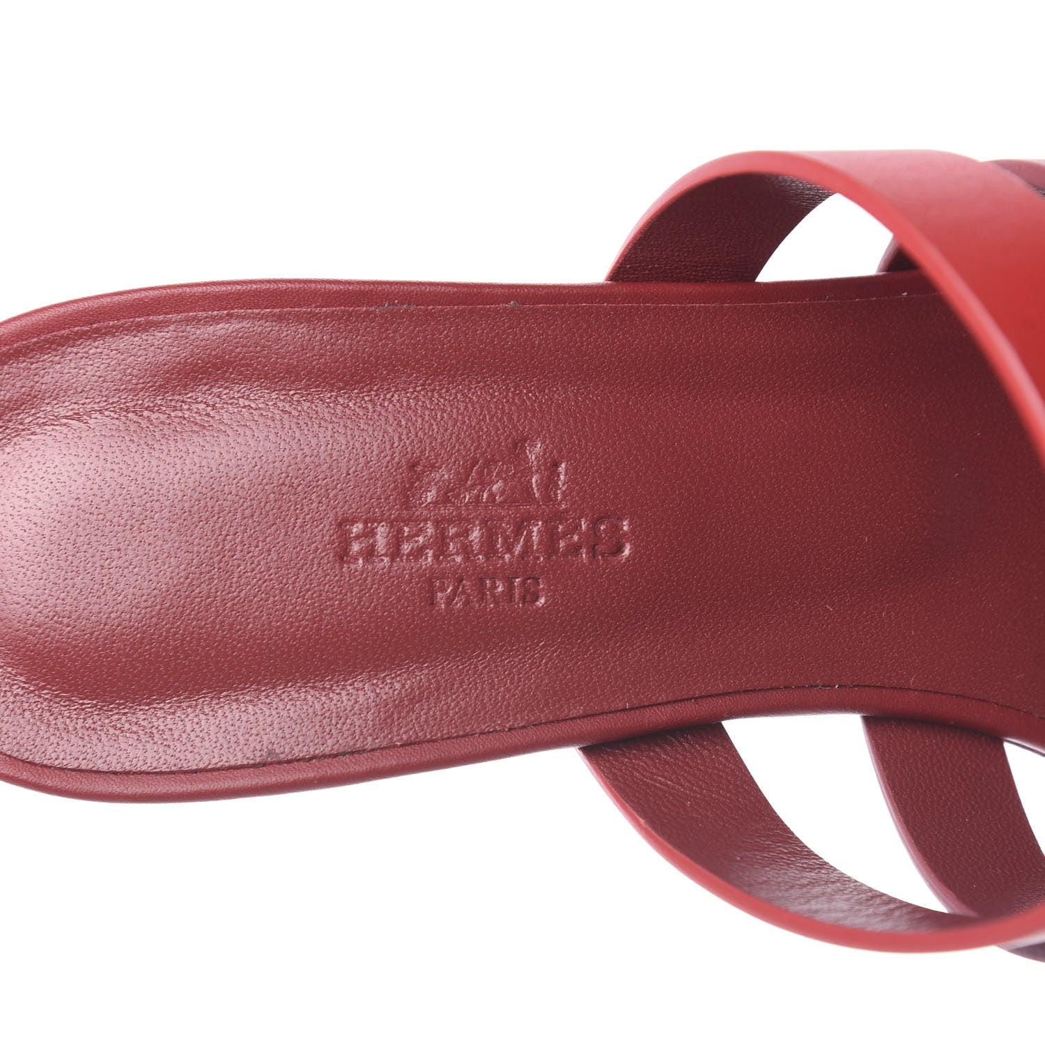 Hermes Calfskin Amica Sandals 38.5 Rouge Grenat Orange Solaire 7 of 9