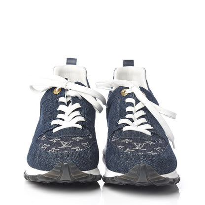 Louis Vuitton Denim Monogram Run Away Sneakers 38 Blue 2 of 7