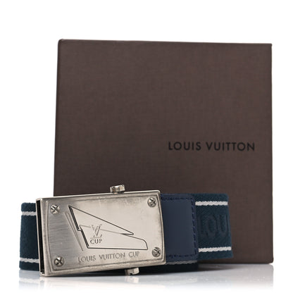 Louis Vuitton Americas Cup Belt 90 36 Blue 6 of 6