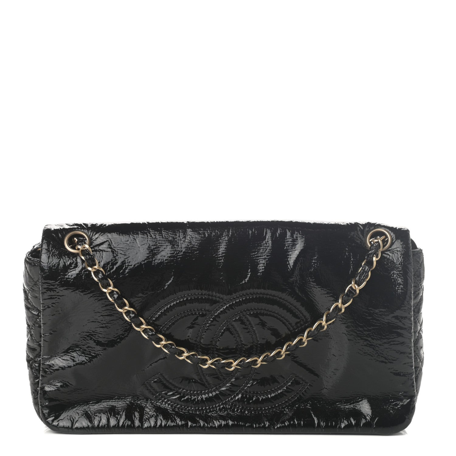 Chanel Vinyl Medium Rock and Chain Flap Black 1 of 10