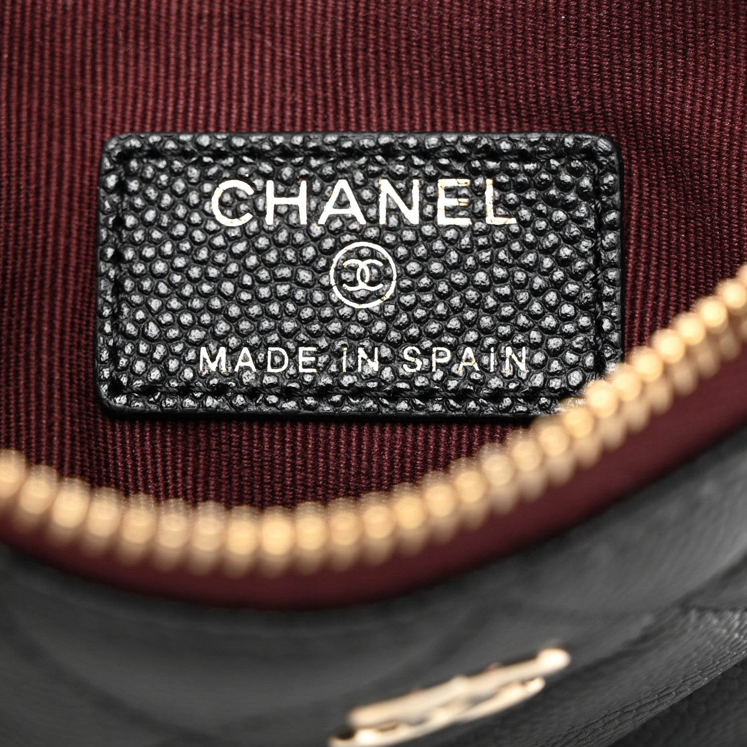 Chanel Caviar Quilted Small Cosmetic Case Black 6 of 8