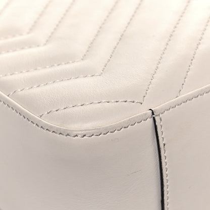 Gucci Calfskin Matelasse Animal Studs Medium GG Marmont Shoulder Bag Mystic White 11 of 20