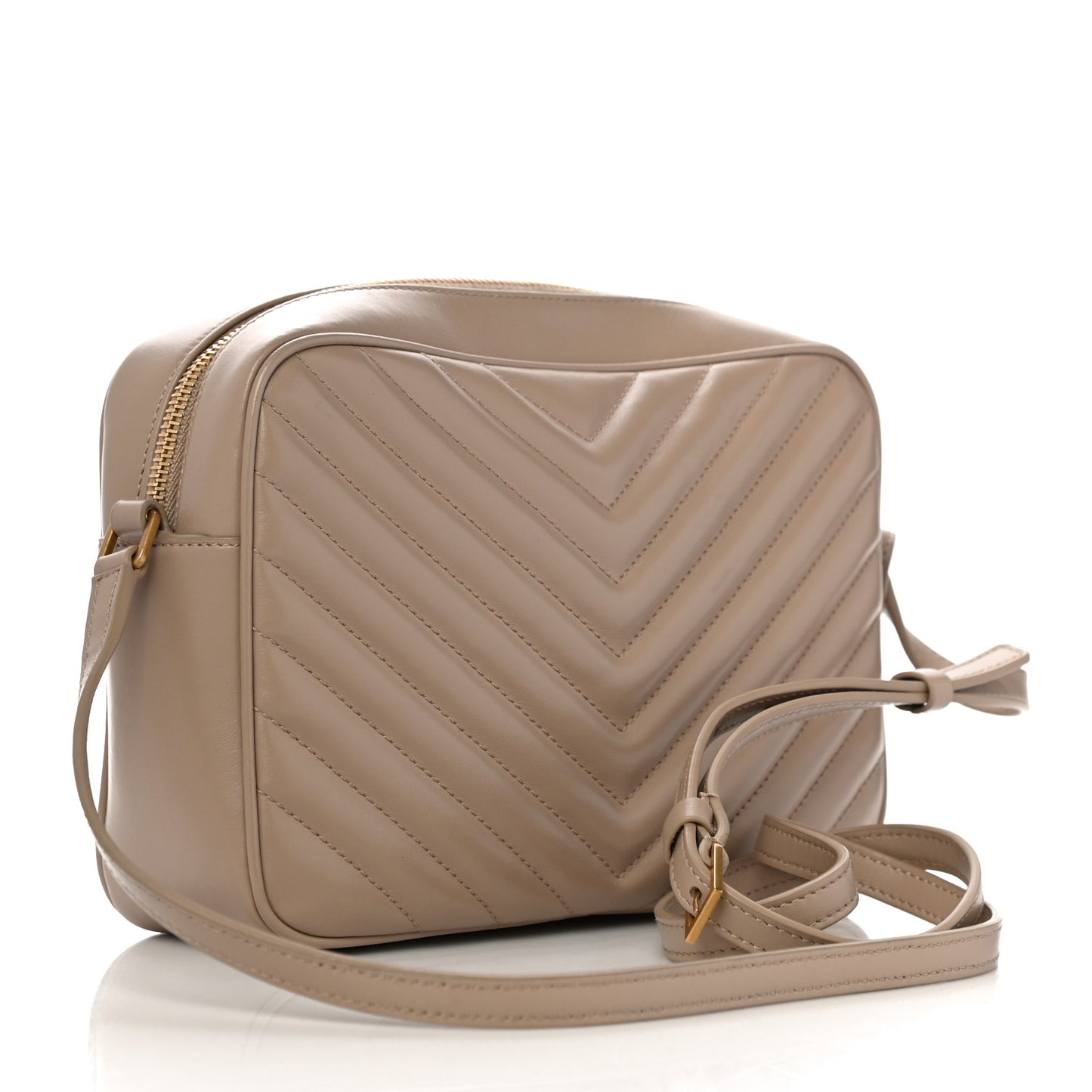 Calfskin Matelasse Monogram Lou Camera Bag Dark Beige