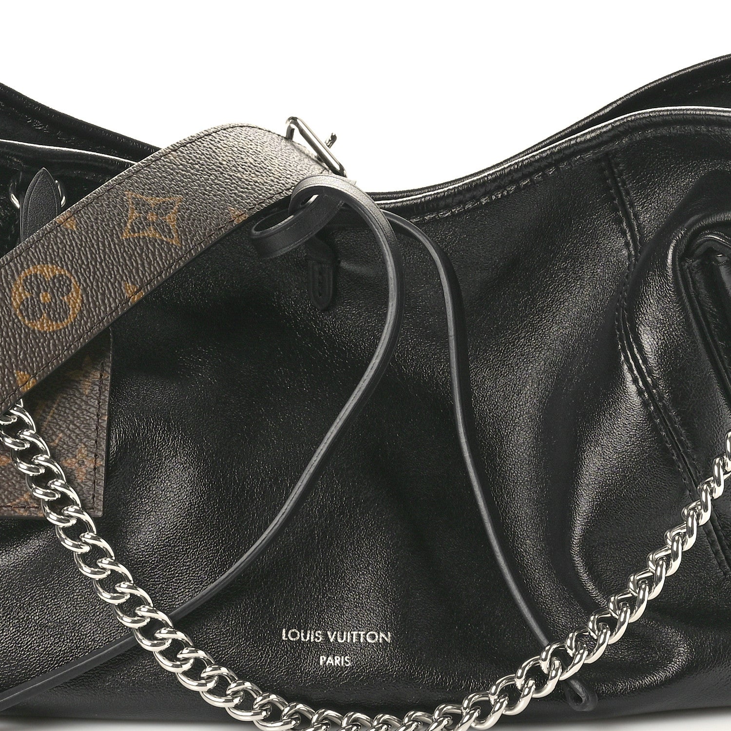 Louis Vuitton Lambskin CarryAll Cargo Vibe PM Black 7 of 10