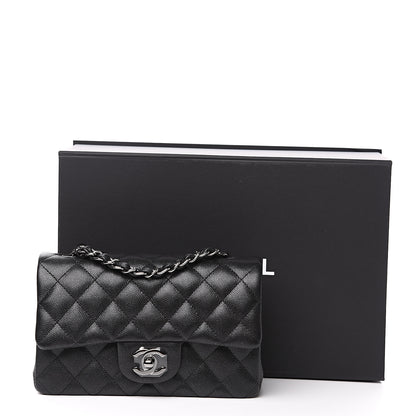 Chanel Iridescent Caviar Quilted Mini Rectangular Flap Black 10 of 10