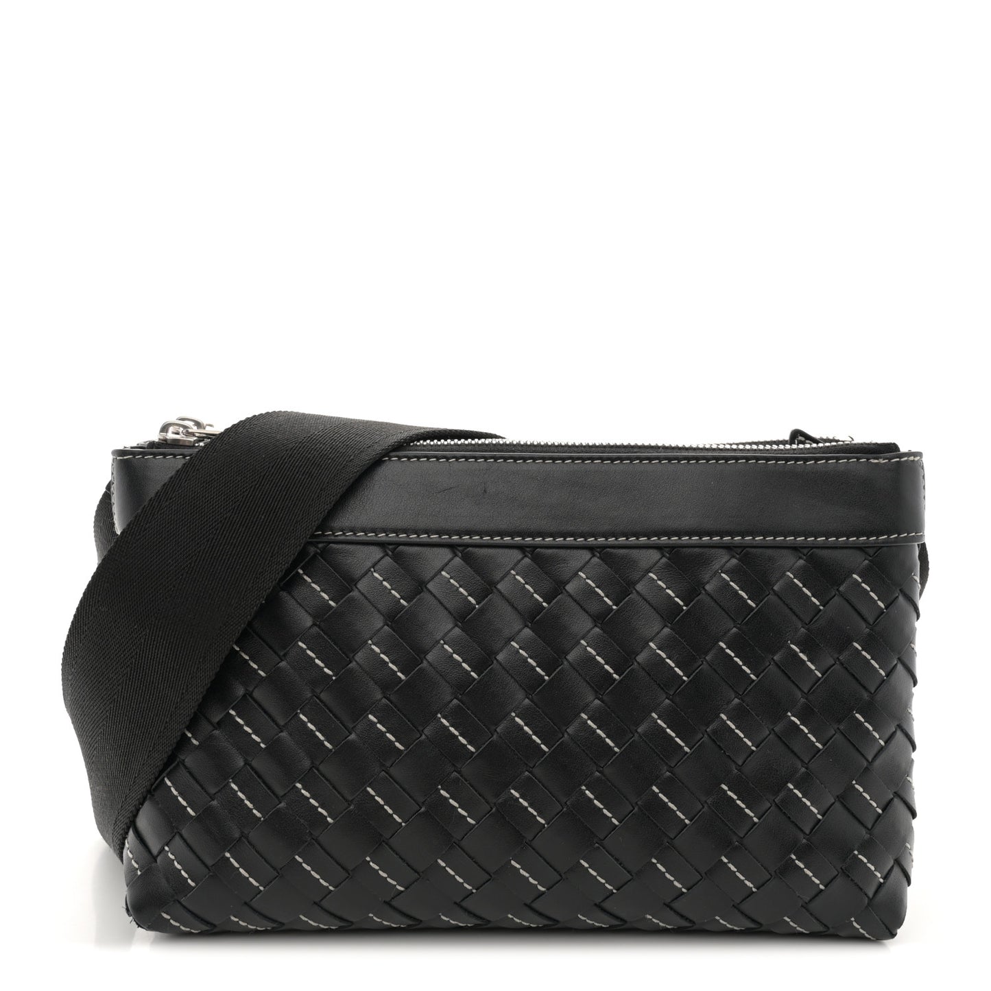 Nappa Intrecciato Duo Bag Black Natural