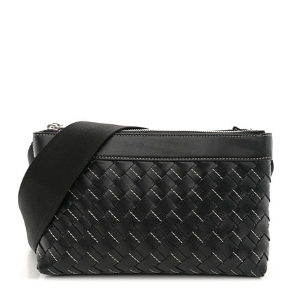 Bottega Veneta Nappa Intrecciato Duo Bag Black Natural 1 of 10