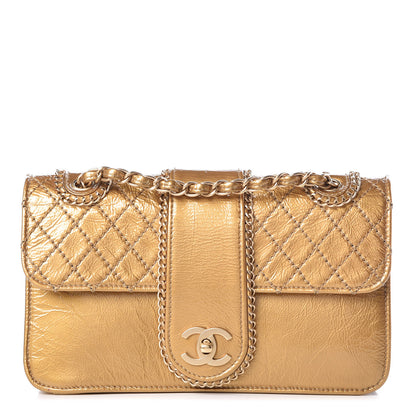 Chanel Patent Medium Madison Flap Gold 1 of 12